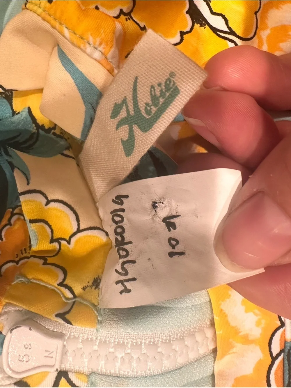 Hobie Girls Blue Yellow Floral Bikini